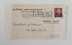 Gilchrist İzmir Deniz İşleri Limited Şirketi / İzmir Enternasyonel Fuarı Damgalı Posta Kartı 1973