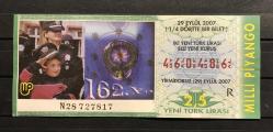 LOT.6 » MİLLİ PİYANGO 29 EYLÜL 2007 ÇEYREK BİLET 2,5 YTL 460486 M-F1