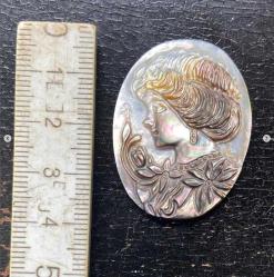 Doğal Sedef CAMEO , Kolye, Broş için ideal