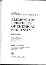 ELEMENTARY PRINCIPLES OF CHEMICAL PROCESSES - CİLTLİ CD YOK