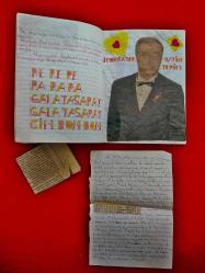 Galatasaray Hatıra Defteri - Bir Genç Kızın 1997, 1998, 1999 Yıllarında Galatasaray Maçları ve Anılarını Yazdığı Günlük Defteri - Futbolcu Kartları ve Gazete Kupürleri