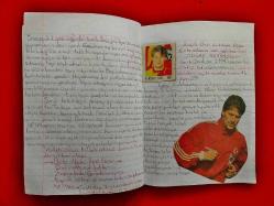 Galatasaray Hatıra Defteri - Bir Genç Kızın 1997, 1998, 1999 Yıllarında Galatasaray Maçları ve Anılarını Yazdığı Günlük Defteri - Futbolcu Kartları ve Gazete Kupürleri