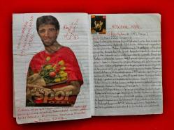 Galatasaray Hatıra Defteri - Bir Genç Kızın 2001, 2002, 2003, 2004, 2005 Yıllarında Galatasaray Maçları ve Anılarını Yazdığı Günlük Defteri - Futbolcu Kartları ve Gazete Kupürleri