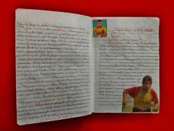 Galatasaray Hatıra Defteri - Bir Genç Kızın 2001, 2002, 2003, 2004, 2005 Yıllarında Galatasaray Maçları ve Anılarını Yazdığı Günlük Defteri - Futbolcu Kartları ve Gazete Kupürleri