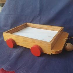Retro Çekme Vagon Ahşap Oyuncak