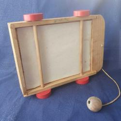 Retro Çekme Vagon Ahşap Oyuncak