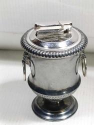 MSÇ7----GÜMÜŞ KAPLAMA KAİDELİ COLİBRİ MASA ÇAKMAĞI-ÇALIŞMIYOR