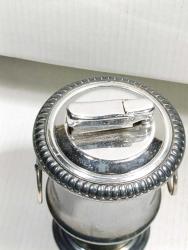 MSÇ7----GÜMÜŞ KAPLAMA KAİDELİ COLİBRİ MASA ÇAKMAĞI-ÇALIŞMIYOR