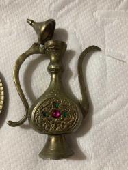 Vintage minyatür pirinç ibrik