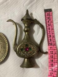 Vintage minyatür pirinç ibrik