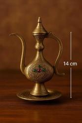 Vintage minyatür pirinç ibrik