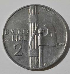 1923 İtalya 2 Lire, Nikel