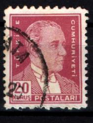 1953-1954 Sekizinci ATATÜRK Serisi 20 Kuruş (tp0651)