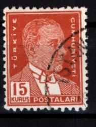 1953-1954 Sekizinci ATATÜRK Serisi 15 Kuruş (tp0655)