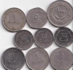 9 adet Libya Dirhem madeni para lotu - Farklı yıl ve kondisyonlarda