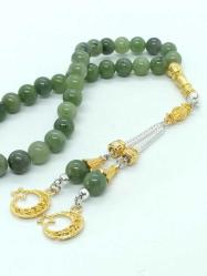 8 mm Doğal Yeşim Taşlı Tespih - Koleksiyonluk