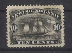 LOT.18 » NEWFOUNDLAND 1887 Yerel Motifler 10 p. Serinin en büyük valörü- katalog 3500 tl