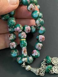 FRANSIZ KLOZONE (cloisonne) TESPİH MİNELİ TESPİH EL YAPIMI