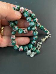 FRANSIZ KLOZONE (cloisonne) TESPİH MİNELİ TESPİH EL YAPIMI