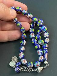 FRANSIZ KLOZONE TESPİH (cloisonne) EL YAPIMI MİNELİ TESPİH