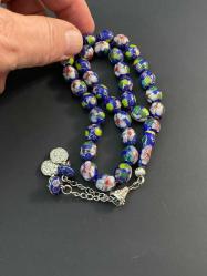 FRANSIZ KLOZONE TESPİH (cloisonne) EL YAPIMI MİNELİ TESPİH