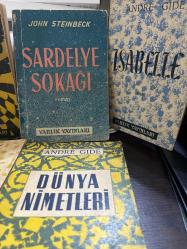 İlk baskı , birinci baskı = andre maurois, iklimler- john Steinbeck, sardelye sokağı- andre gide, isabetle , dünya nimetleri- o. Henry, son yaprak- dostoyebski , budala2 -pearl s. Buck, dost toprak