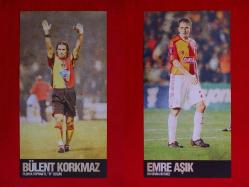 Galatasaray Resmi Dergisi - Poster - Emre Aşık & Bülent Korkmaz - Çift Taraflı
