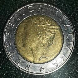 İTALYA 1996  500  LİRA  HATIRA 70. Yıldönümü - Ulusal İstatistik Enstitüsü