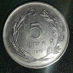 TÜRKİYE  1975    5  LİRA