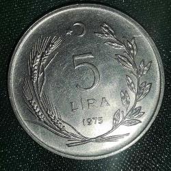 TÜRKİYE  1975    5  LİRA