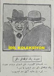 Osmanlıca Karagöz Mizah Dergisi-Gazetesi, Orijinal Dönem Basım, (Ottoman Magazine-Newspaper-Journal Illustré Cara-Gueuz) - 6 Şubat 1926 - Sayı: 1867 - Karikatür: Birbirlerini Aldatıyorlar Galiba! 