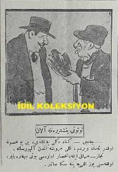 Osmanlıca Karagöz Mizah Dergisi-Gazetesi, Orijinal Dönem Basım, (Ottoman Magazine-Newspaper-Journal Illustré Cara-Gueuz) - 6 Şubat 1926 - Sayı: 1867 - Karikatür: Birbirlerini Aldatıyorlar Galiba! 