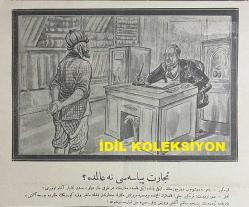 Osmanlıca Karagöz Mizah Dergisi-Gazetesi, Orijinal Dönem Basım, (Ottoman Magazine-Newspaper-Journal Illustré Cara-Gueuz) - 6 Şubat 1926 - Sayı: 1867 - Karikatür: Birbirlerini Aldatıyorlar Galiba! 