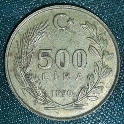 TÜRKİYE  1990   500  LİRA