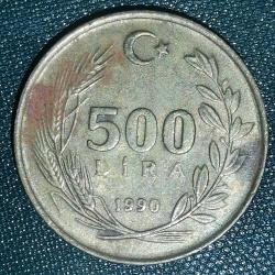 TÜRKİYE  1990   500  LİRA