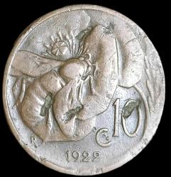 İtalya 1922 10 Centesimi