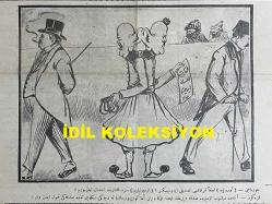 Osmanlıca Karagöz Mizah Dergisi-Gazetesi, Orijinal Dönem Basım, (Ottoman Magazine-Newspaper-Journal Illustré Cara-Gueuz) - 5 Ağustos 1922 - Sayı: 1501 - Hicri: 11 Zilhicce 1340 - Rumi: 5 Ağustos 1338 - Karikatür: Çorbacı: (Avrupa'ya) Lütfen Krallığımı Tasdik Eder misiniz? (İzmirlilere) Size Muhtariyet İhsan Ediyorum! Karagöz: Atina'da Dilenip İzmir'de Sadaka Vermek İşte Buna Derler Amma Görüyorsun Ya Ne Ricanı Dinleyen Ne de Sadakanı Kabul Eden Var!