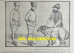 Osmanlıca Karagöz Mizah Dergisi-Gazetesi, Orijinal Dönem Basım, (Ottoman Magazine-Newspaper-Journal Illustré Cara-Gueuz) - 5 Ağustos 1922 - Sayı: 1501 - Hicri: 11 Zilhicce 1340 - Rumi: 5 Ağustos 1338 - Karikatür: Çorbacı: (Avrupa'ya) Lütfen Krallığımı Tasdik Eder misiniz? (İzmirlilere) Size Muhtariyet İhsan Ediyorum! Karagöz: Atina'da Dilenip İzmir'de Sadaka Vermek İşte Buna Derler Amma Görüyorsun Ya Ne Ricanı Dinleyen Ne de Sadakanı Kabul Eden Var!