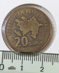 1999 AZERBAYCAN 20 KAPİK ORİJİNAL MADENİ PARASI ÇİLALTI Z2Z3A1 NADİRDİR