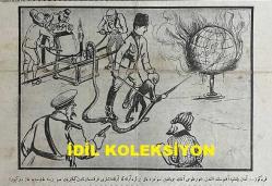 Osmanlıca Karagöz Mizah Dergisi-Gazetesi, Orijinal Dönem Basım, (Ottoman Magazine-Newspaper-Journal Illustré Cara-Gueuz) - 3 Şubat 1923 - Sayı: 1553 - Hicri: 16 Cemaziyelahir 1341 - Rumi: 3 Şubat 1339 - İsmet İnönü'yü Tasvir Eden Karikatür: 