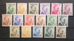 1956 ATATÜRK (TEK ÇİZGİ ÇERÇEVELİ PORTRE) SERİSİ DAMGASIZ MNH p258