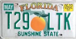 Florida Metal Oto Plaka