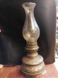 GAZ LAMBASI, Fransız Pirinç Gaz Lambası  19 cm.