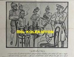 Osmanlıca Karagöz Mizah Dergisi-Gazetesi, Orijinal Dönem Basım, (Ottoman Magazine-Newspaper-Journal Illustré Cara-Gueuz) - 4 Şubat 1925 - Sayı: 1762 - Hicri: 10 Recep 1343 - Karikatür: Yine Kukla Oynamaya Başladılar! 
