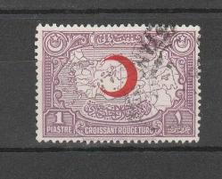 1928 LONDRA BASKISI TÜRKİYE HİLAL-İ AHMER CEMİYETİ ŞEFKAT 1 KURUŞ (İsfila No: K30) Damgalı