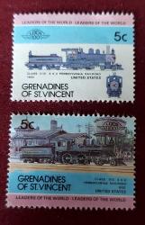 Karayip Denizi st Vincent- damgasız zamksız seri pullar