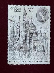 LOT.9 » İngiltere 1980 Uluslararası Pul Sergisi- tek pul tam seri- damgalı