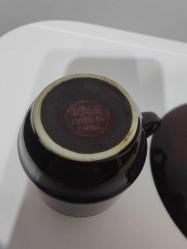 Çin Damgalı Kahverengi Kahve Fincanı