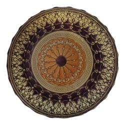 Otantik Kahverengi Şehrazat Dekoratif Tabak