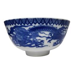 Çin Mavi Dragon Porselen Ramen Kasesi